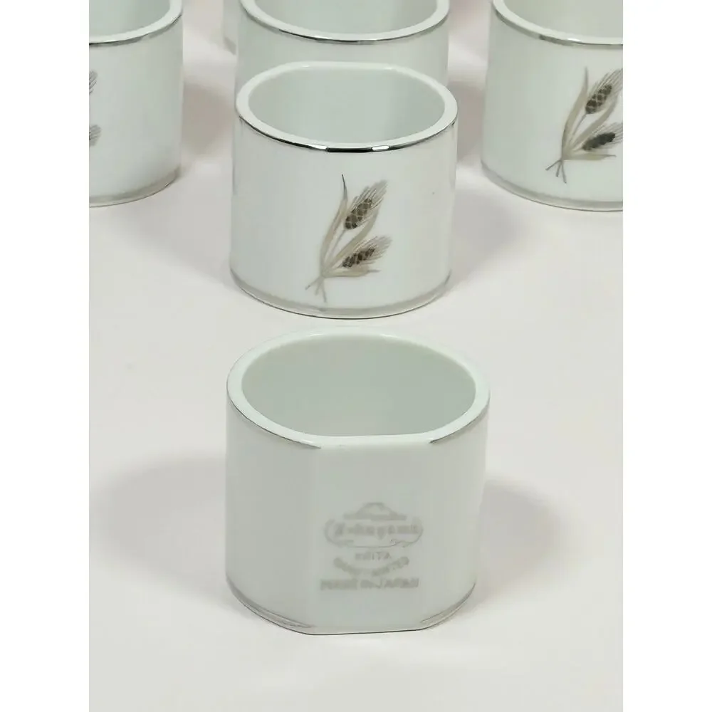Fukagawa Arita Napkin Rings|Holders ~ Set of 8